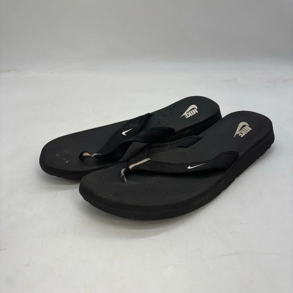 Nike Comfort Slides Womens 9 Black Slip On Sandals Comfortbed Flip Flops